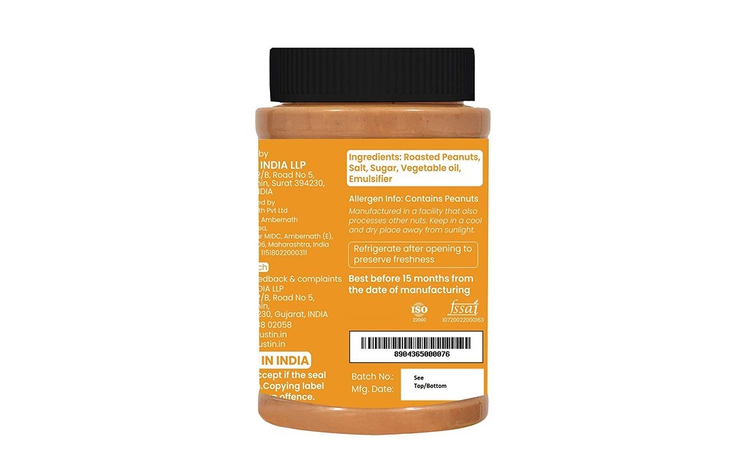 Mustin Classic Peanut Butter Chunky   Plastic Jar  1 kilogram